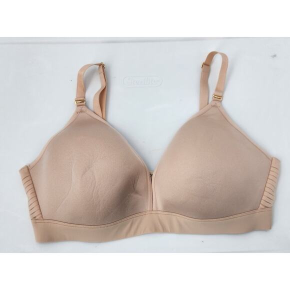 New NWOT ThirdLove 24/7 Nude Seamless Stripe Wireless Bra 36 C - Picture 3 of 9
